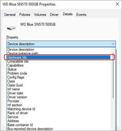 select-hardware-ids-from-drop-down-menu