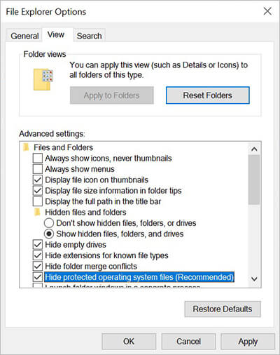 show hidden files using File Explorer-4
