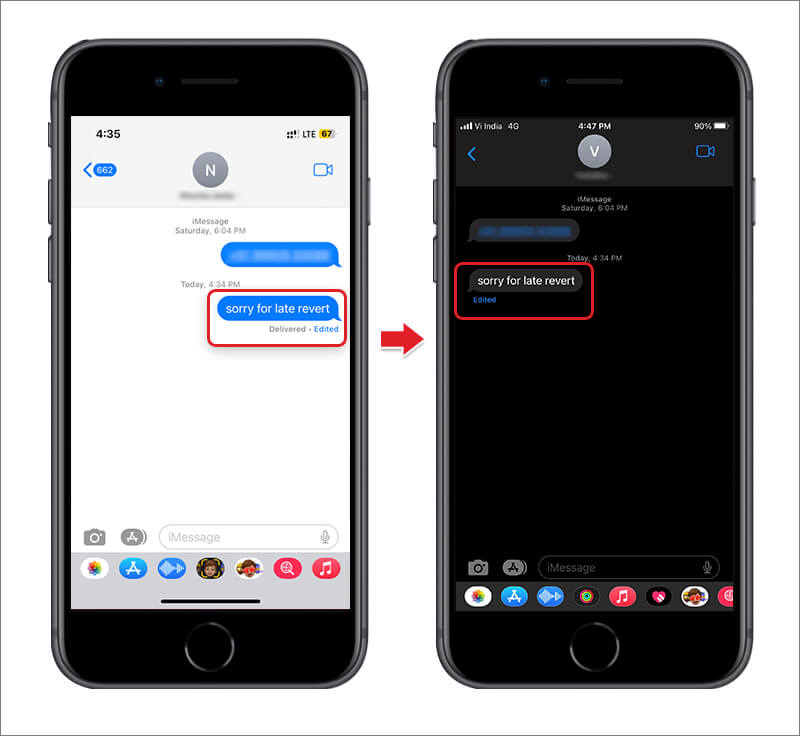 iOS 16 features - Edit Your Message on iPhone