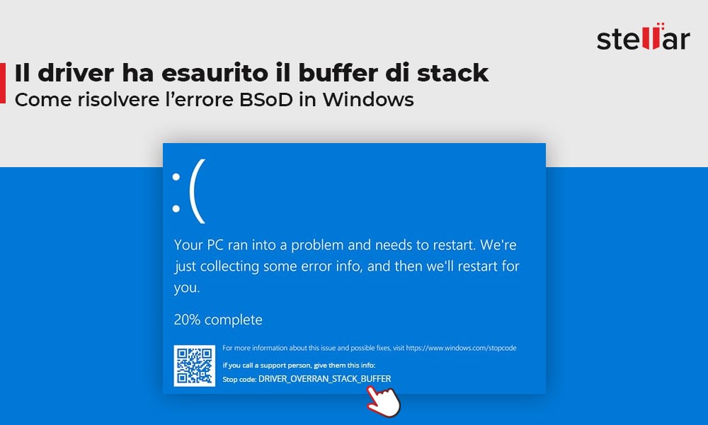 <strong>Il driver ha esaurito il buffer di stack – Come risolvere l’errore BSoD in Windows</strong>
