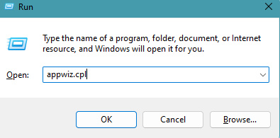 open run dialogue box