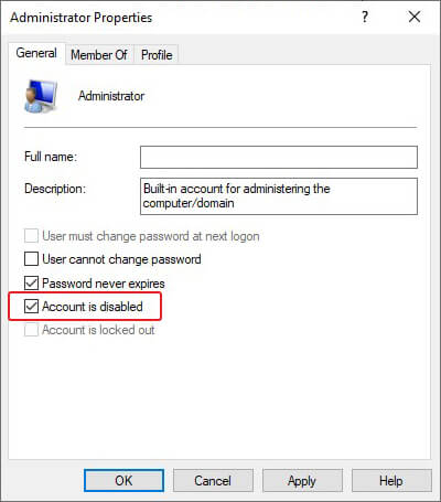 change administrator settings to find lost or missing files