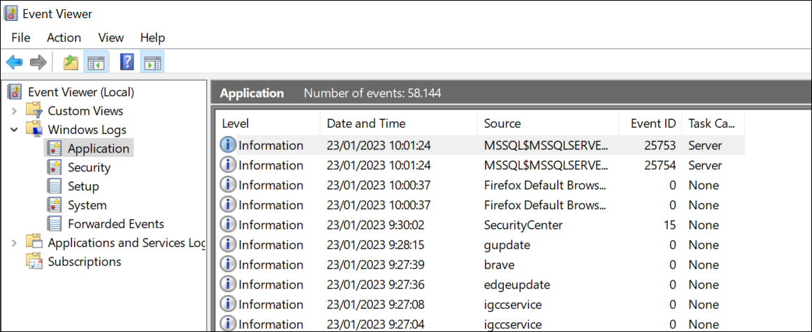 Image of Error Log