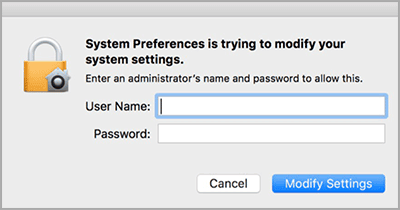 enter administrator password 