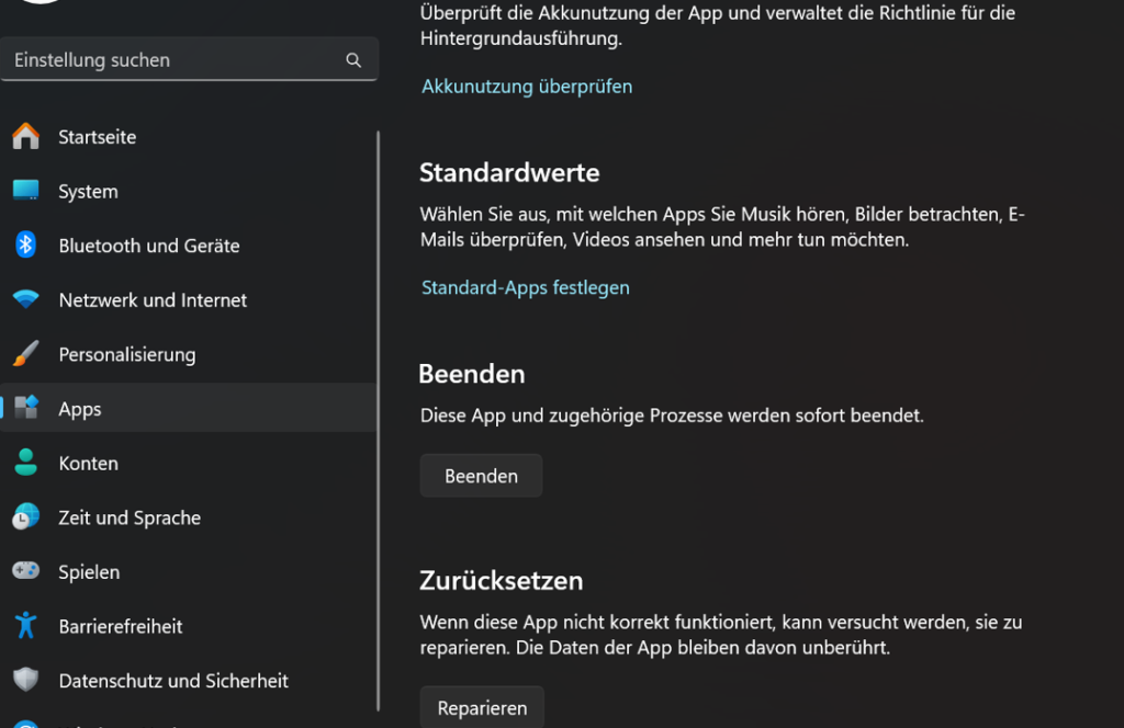 Zur&uuml;cksetzen