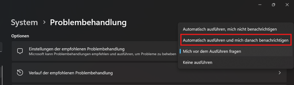 Problembehandlung
