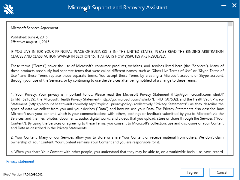 Microsoft support and recovery assistance