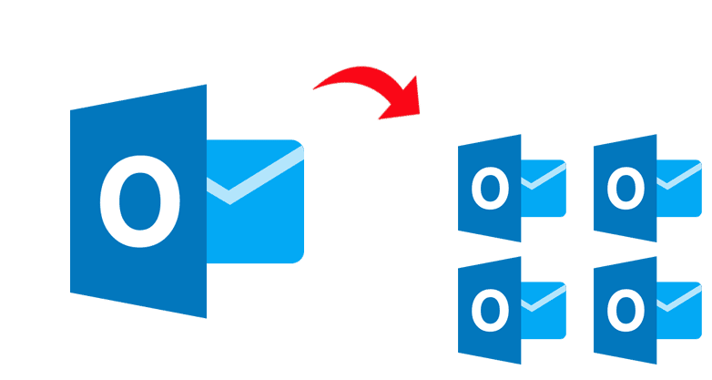 split multiple PST files