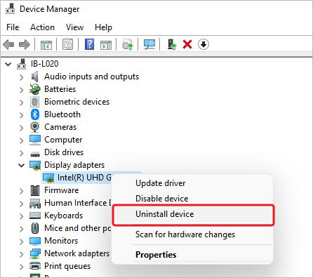 select-uninstall-device