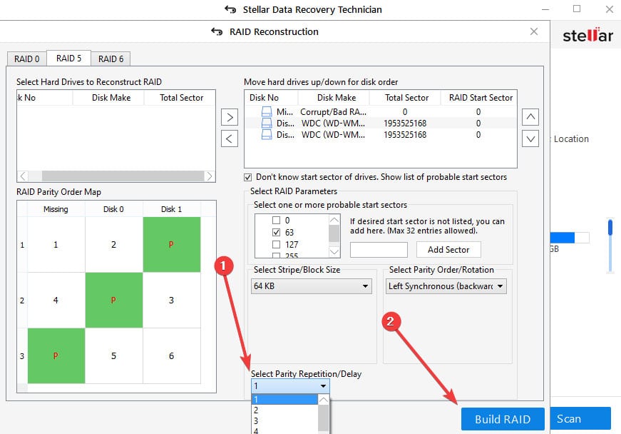 selecting Parity Order Rotation