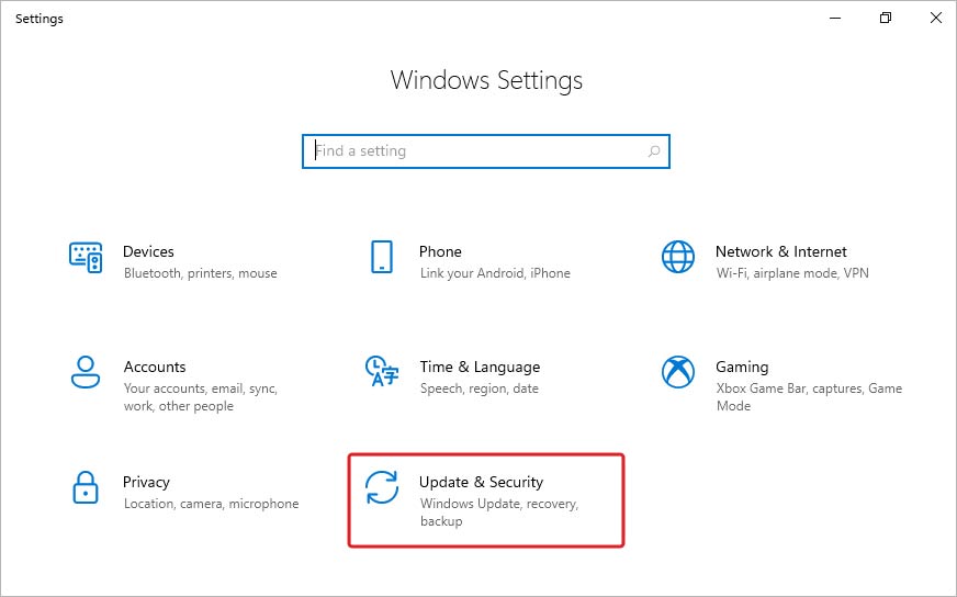 Open Windows settings app