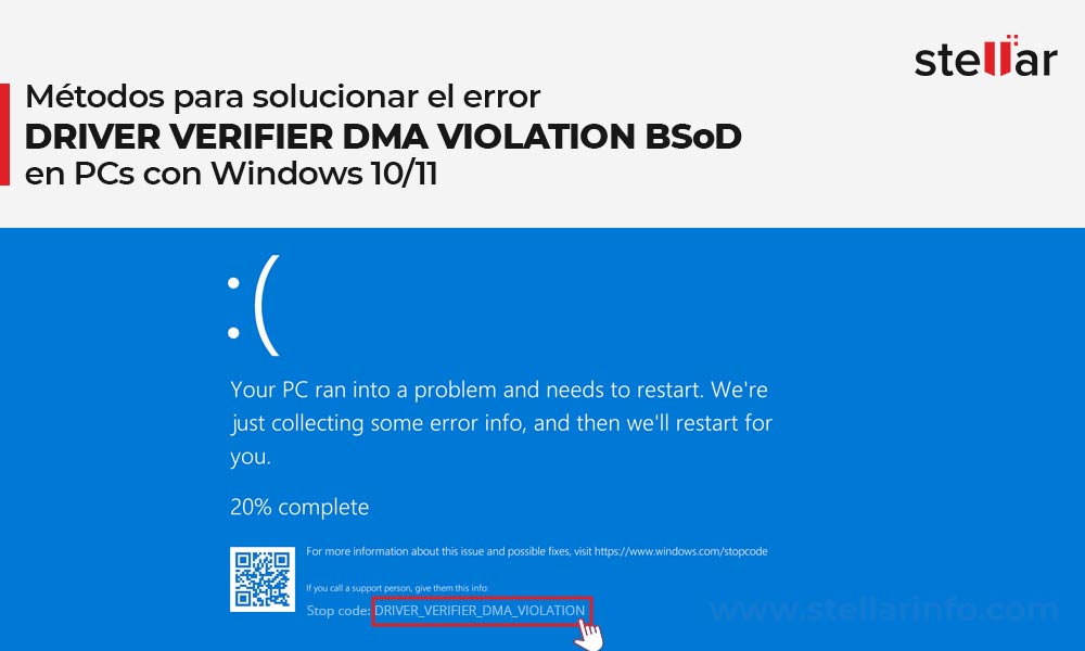 Métodos para solucionar el error DRIVER VERIFIER DMA VIOLATION BSoD en PCs con Windows 10/11