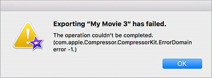 iMovie Won?t Export Error on Mac