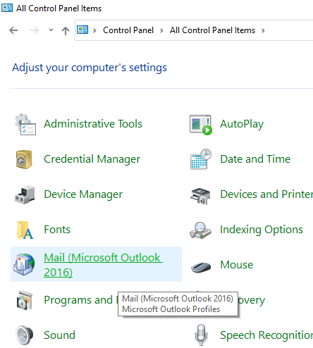 Adjust your computer's settings, select Mail options 
