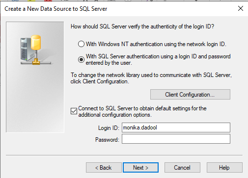 Create A New Data Source To Sql Server