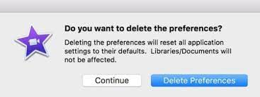 delete preferences to fix iMovie keep crashing issue.