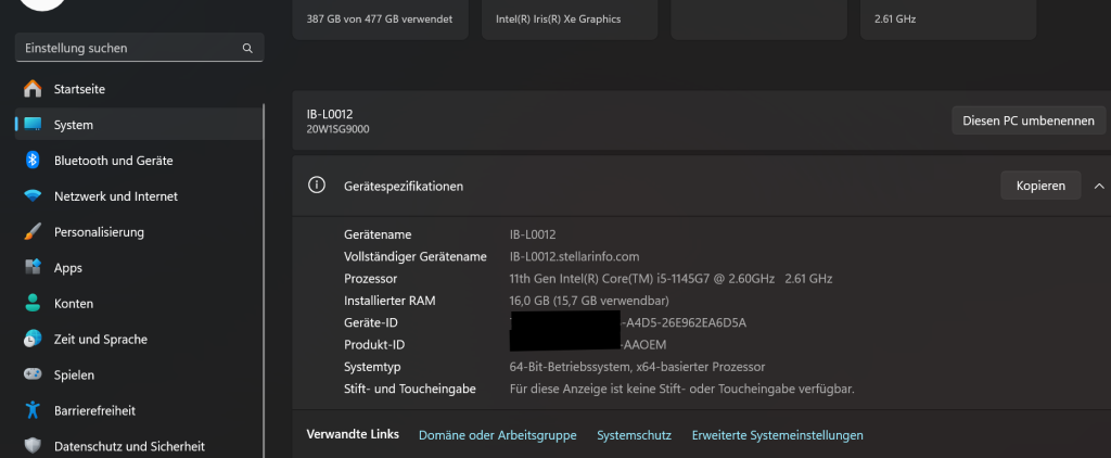 System Info