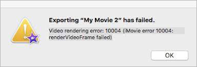 iMovie Export Problem Error 10004