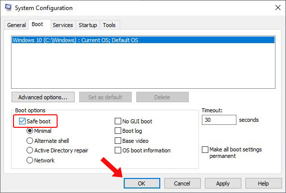 start windows 10 in safe mode to fix start menu and taskbar not working issue.