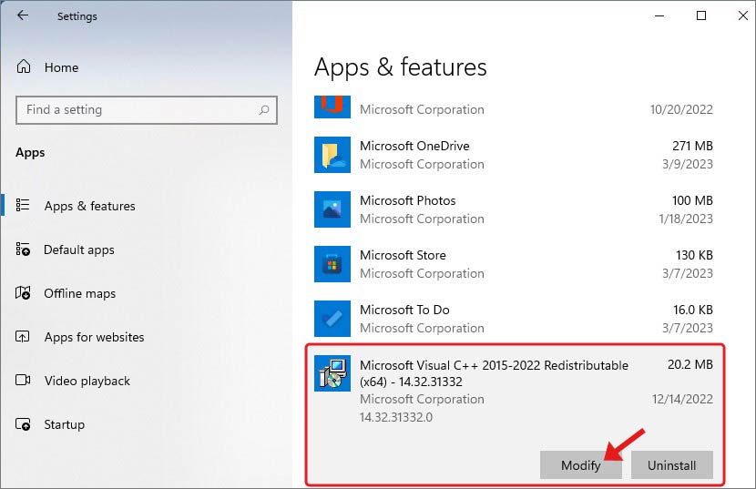 modify-microsoft-visual-c+-redistributable-packe