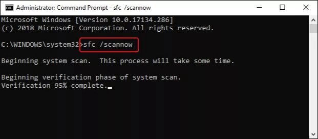 Perform sfc scan to Fix the 0x0 0x0 Error Code