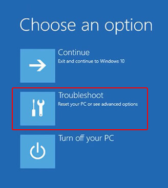 Click on troubleshoot 