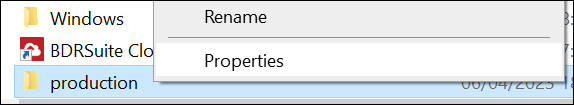 Select properties in windows explorer