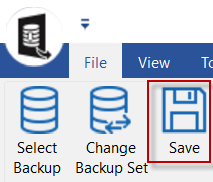 Save Button in Stellar repair for MS SQL software