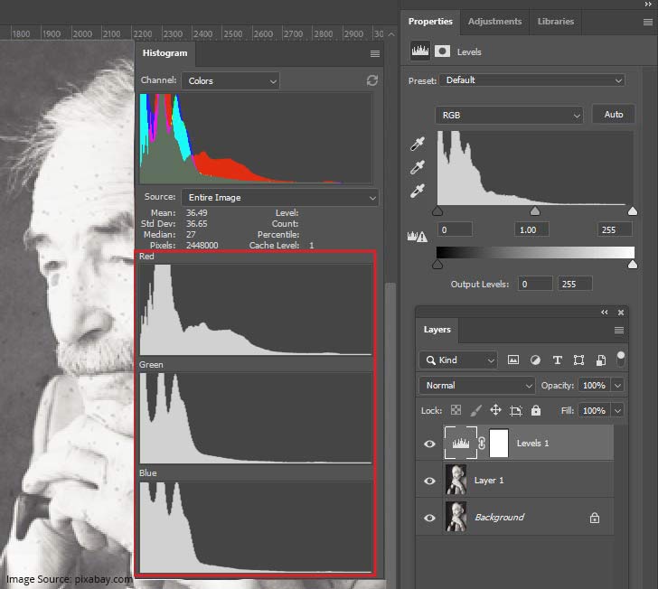 Histogram panel