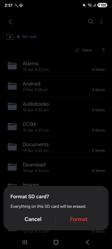 Click on Format button