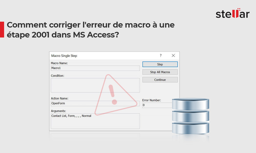 Comment corriger l’erreur de macro à une étape 2001 dans MS Access?