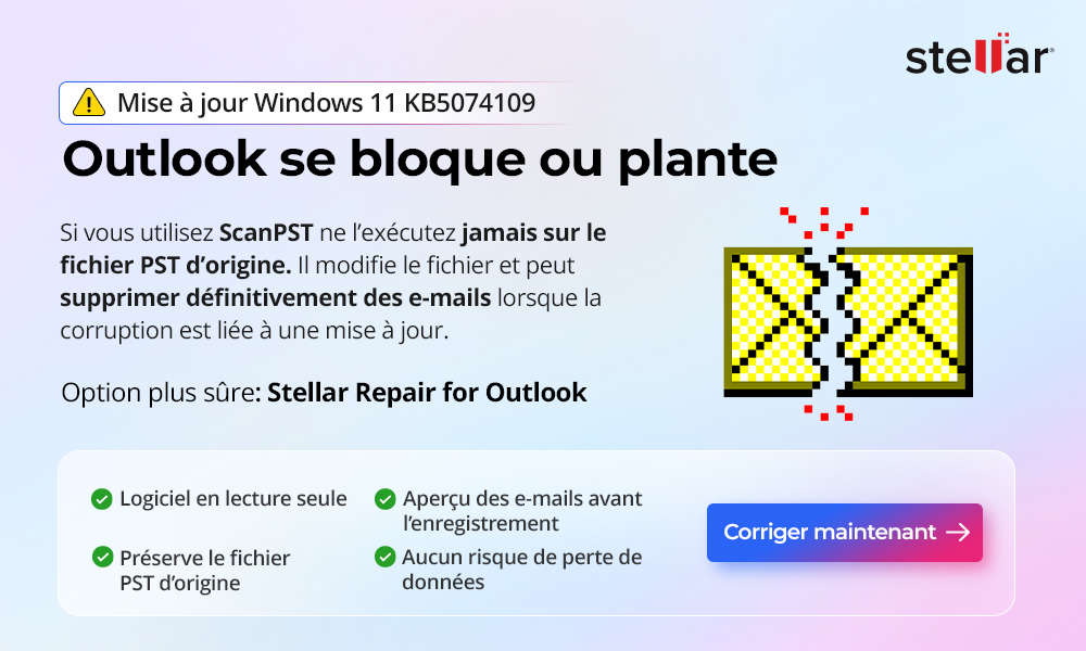 Outlook se bloque ou plante