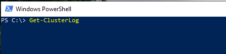 Get-ClusterLog command 