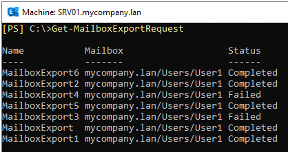 Get-MailboxExportRequest Command