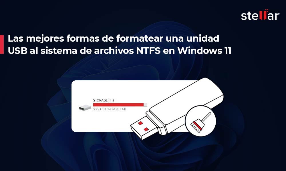 Las mejores formas de formatear una unidad USB al sistema de archivos NTFS en Windows 11