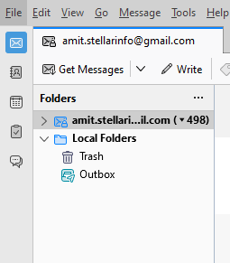 Local Folders in the folder list
