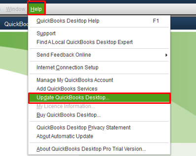 Click Update QuickBooks Desktop