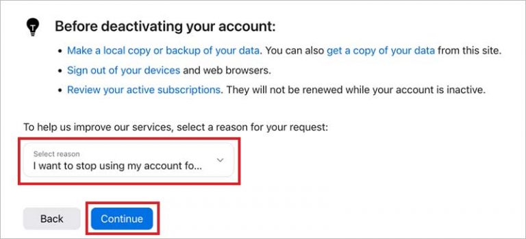 Delete Apple ID on Windows or Mac