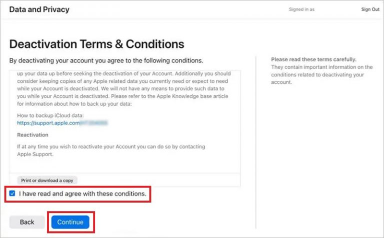 Delete Apple ID on Windows or Mac