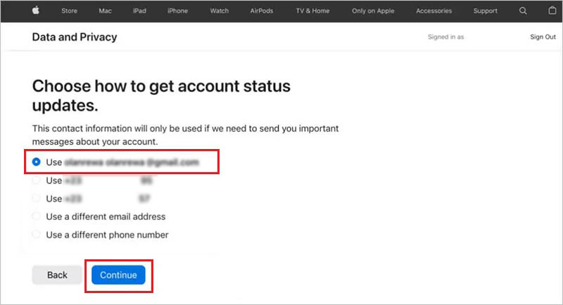 choose how to get account deactivation updates