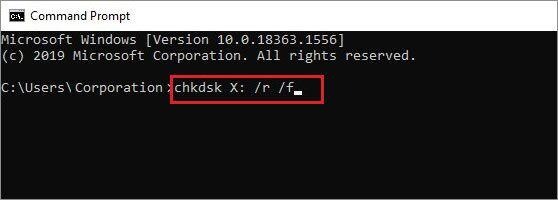 chkdsk command