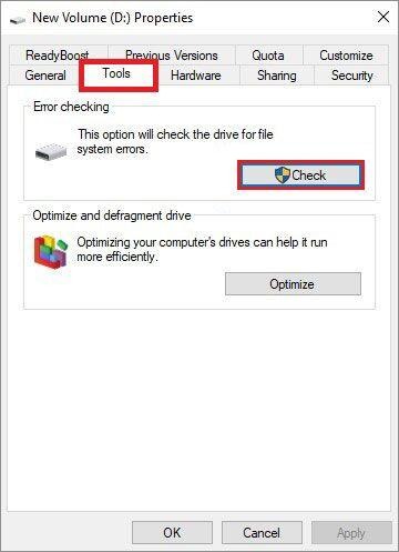new volume properties