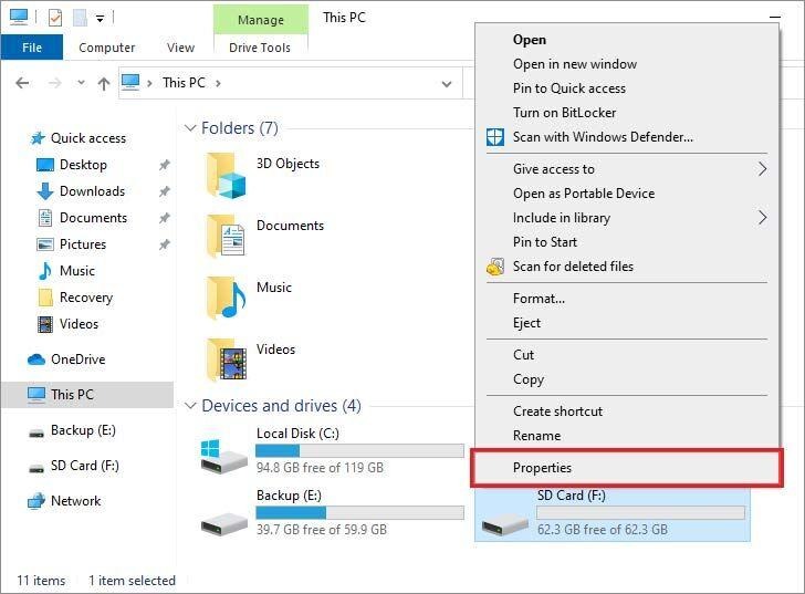storage properties