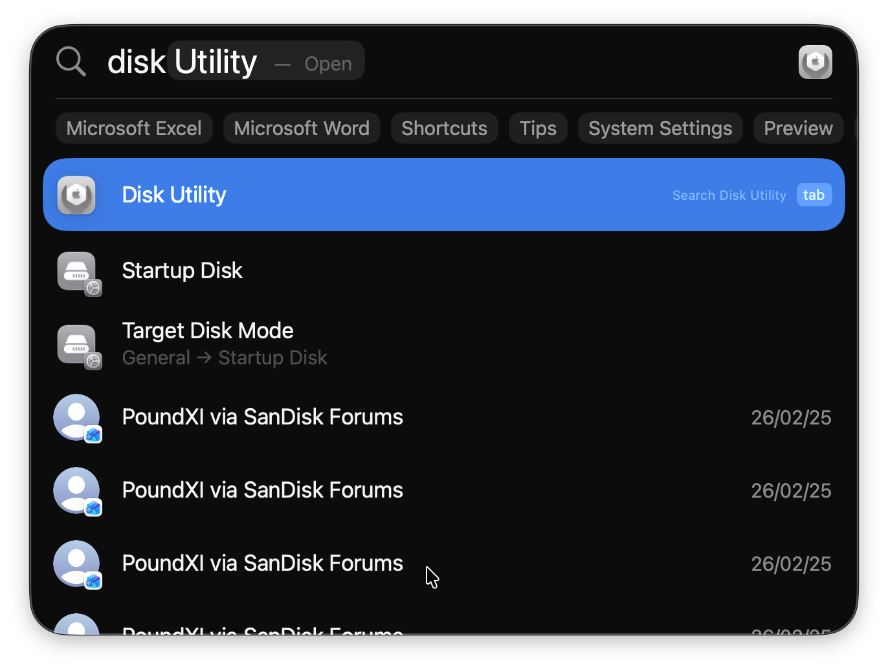 disk utility