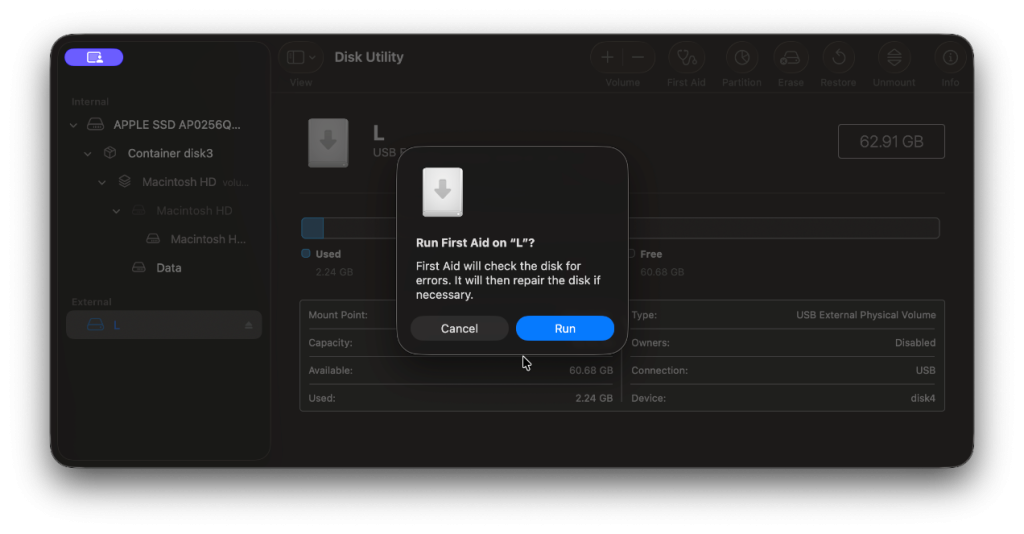 first aid in mac