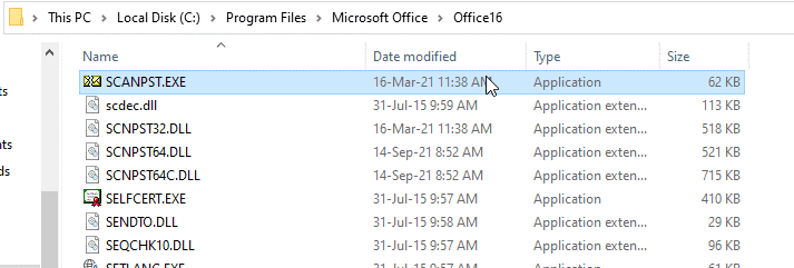 Location of scanpst.exe