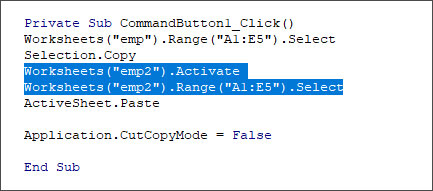 Modified Code From emp to emp2
