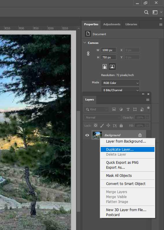 sharpen the image in Photoshop