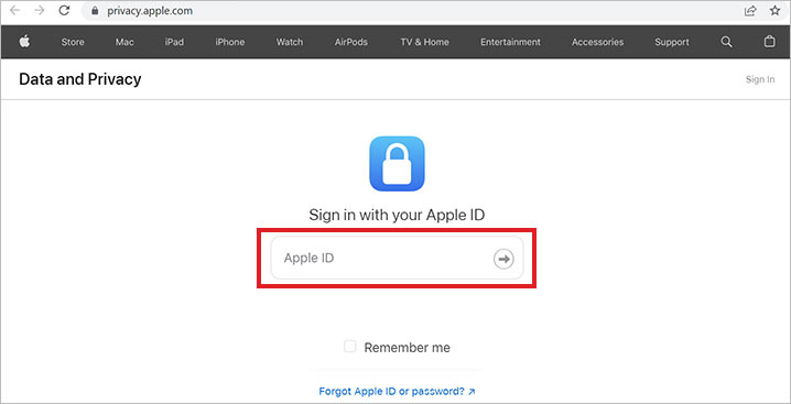 sign in with your Apple ID