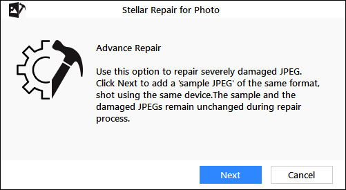 click Next in Advanced Repair